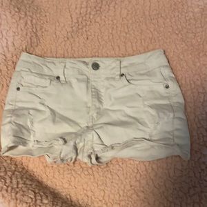 White Jean Shorts